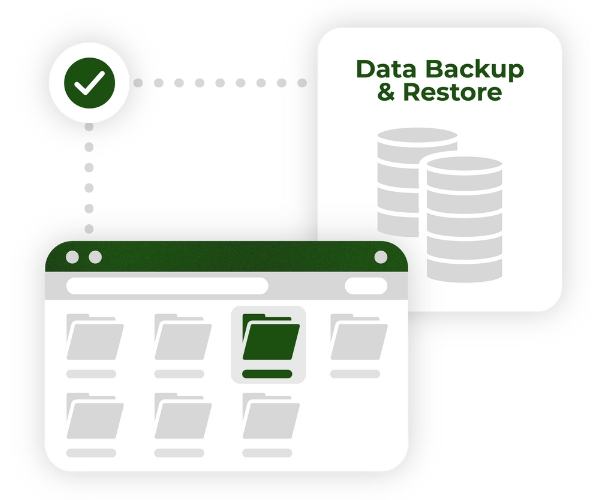 A user interface mockup for a file management system.