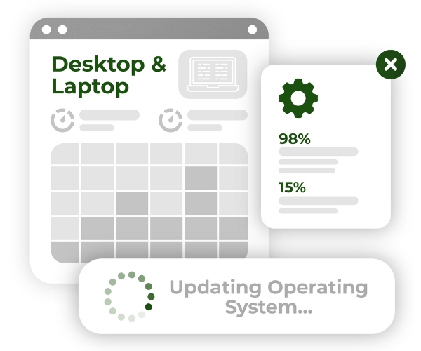 A user interface mockup for an device management system.