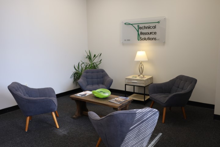 The lobby area of Technical Resource Solutions' office