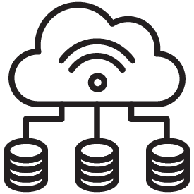 storage icon with cloud