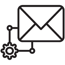 email icon with envelope and tool 