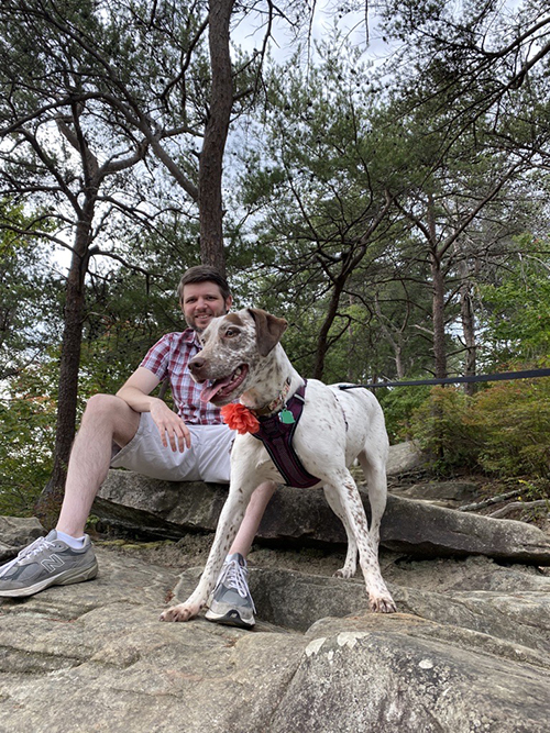 David with his dog